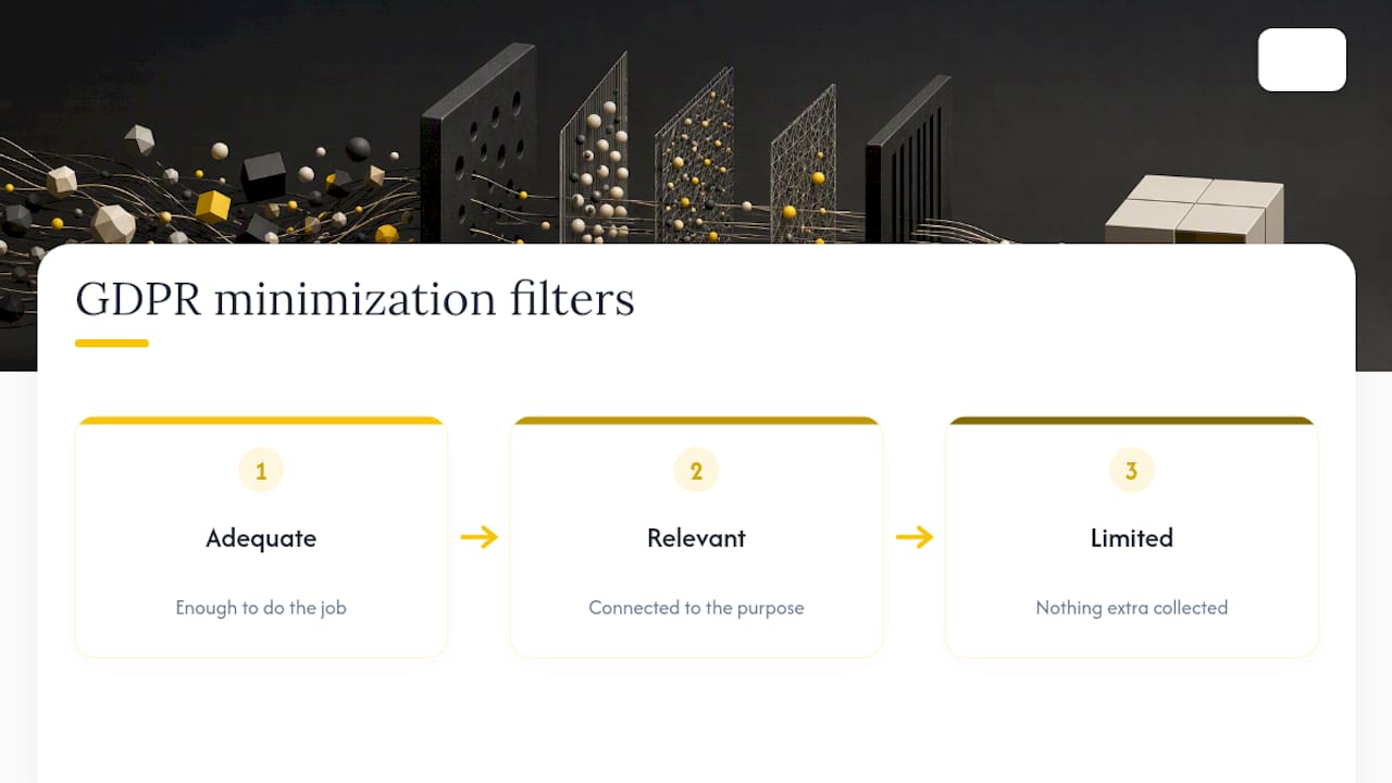 Three GDPR data minimization criteria