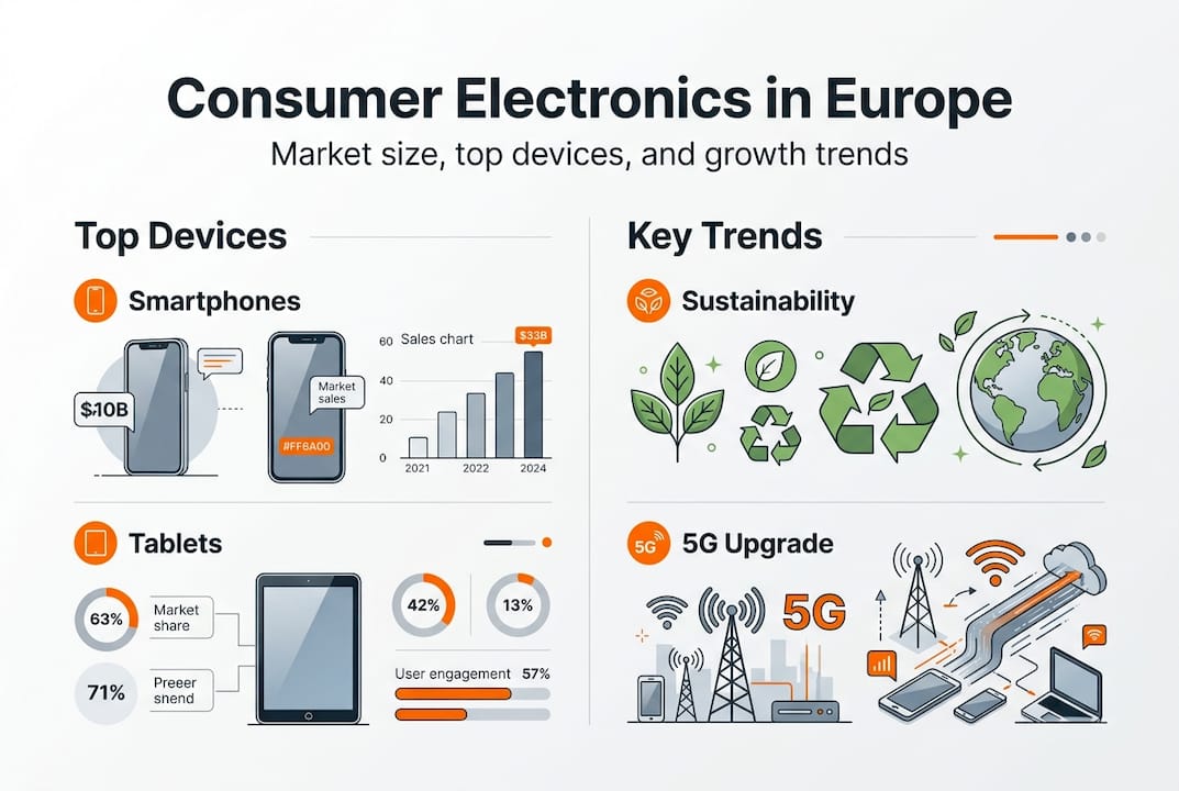 Infographic of European consumer electronics market