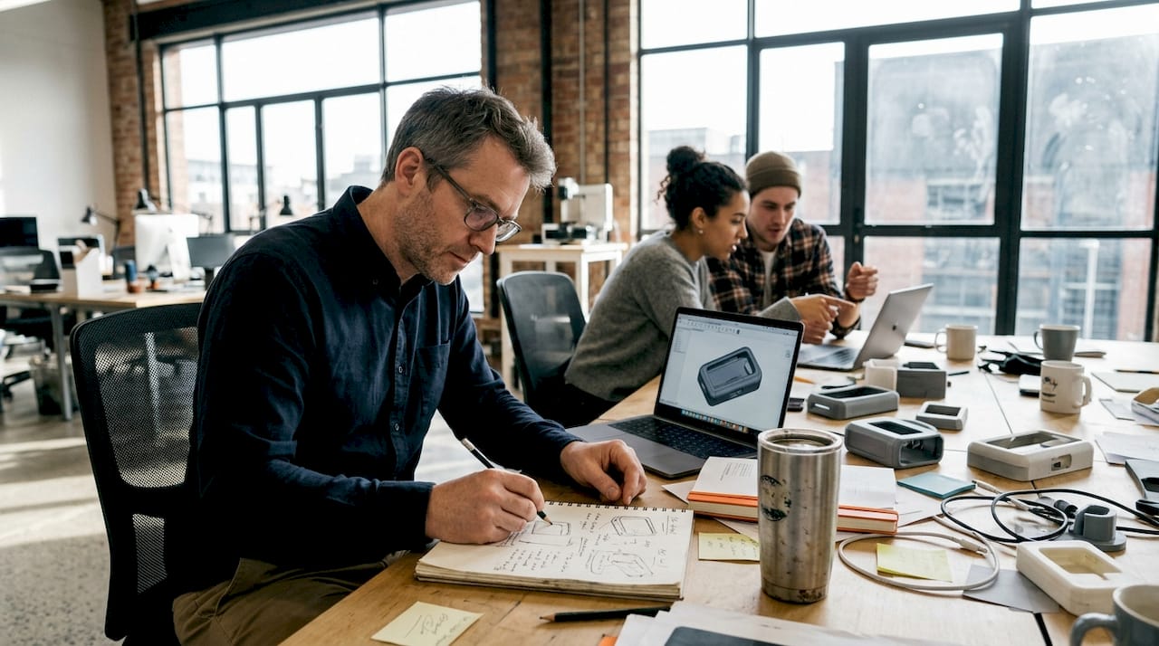 Engineers designing 5G-powered consumer devices