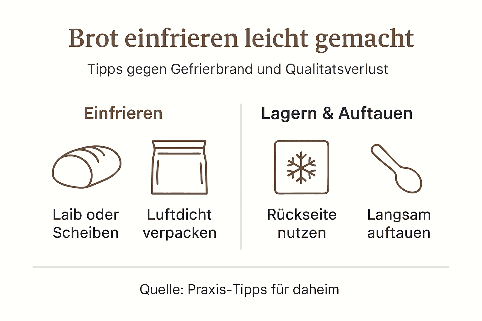 Brot einfrieren ohne Gefrierbrand – Frische bewahren