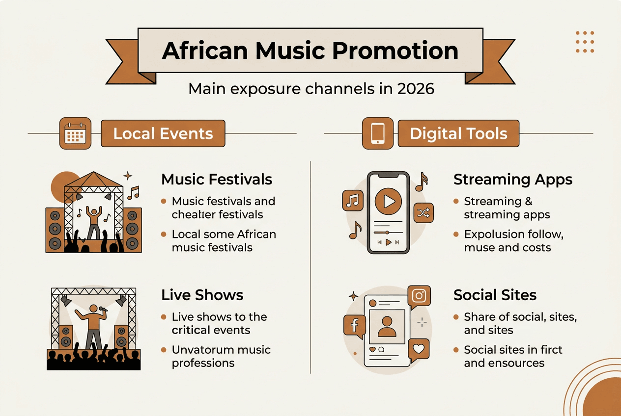 Infographic of African music promotion channels