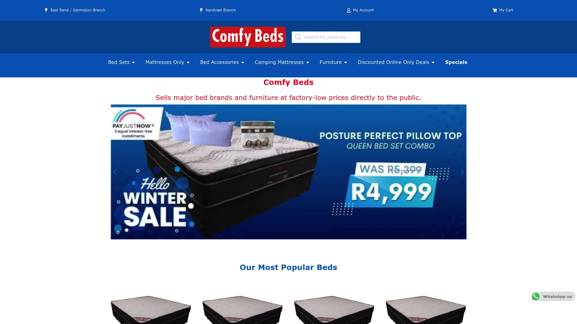 https://comfybeds.co.za
