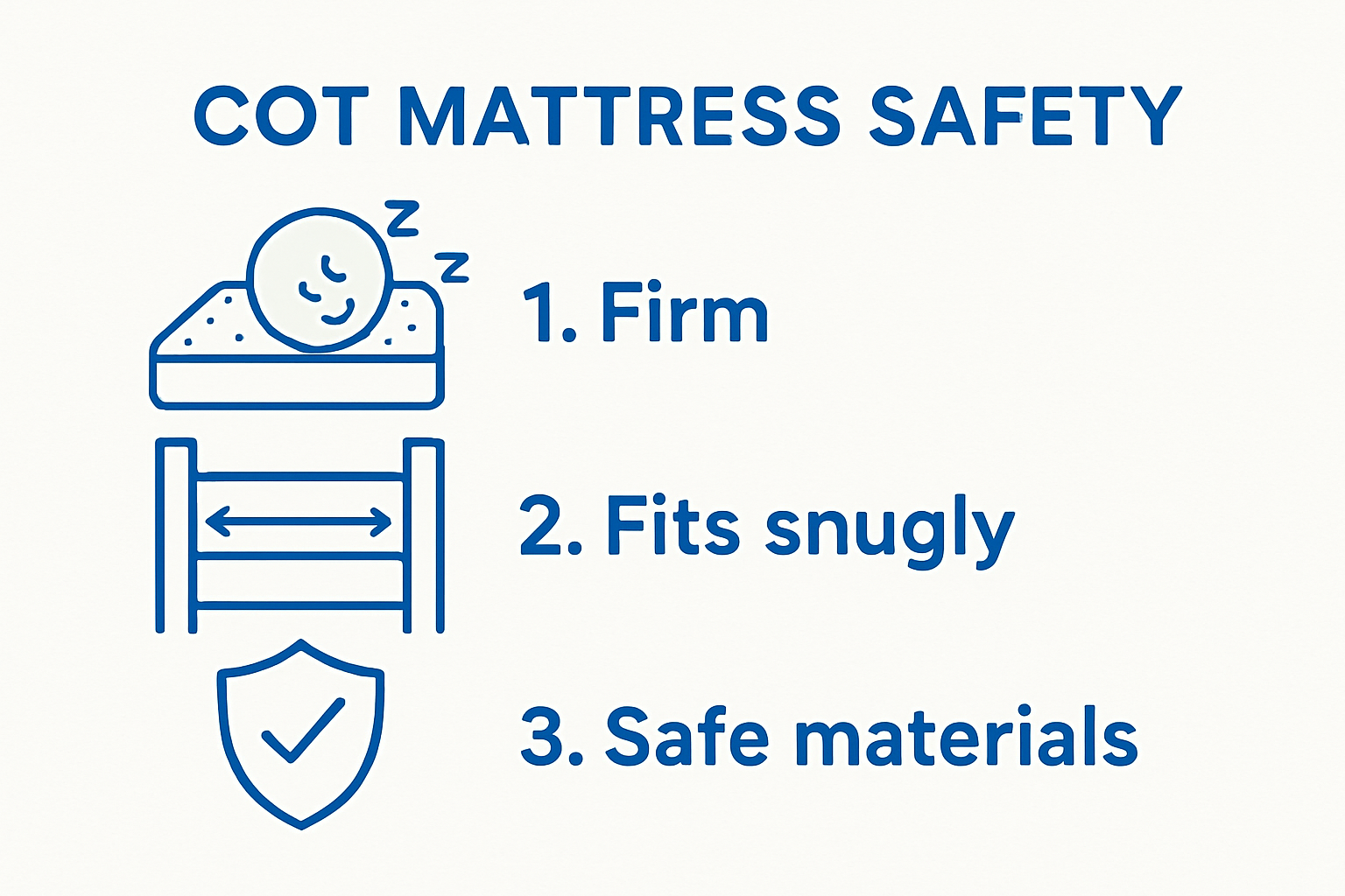 Infant cot mattress safety checklist infographic