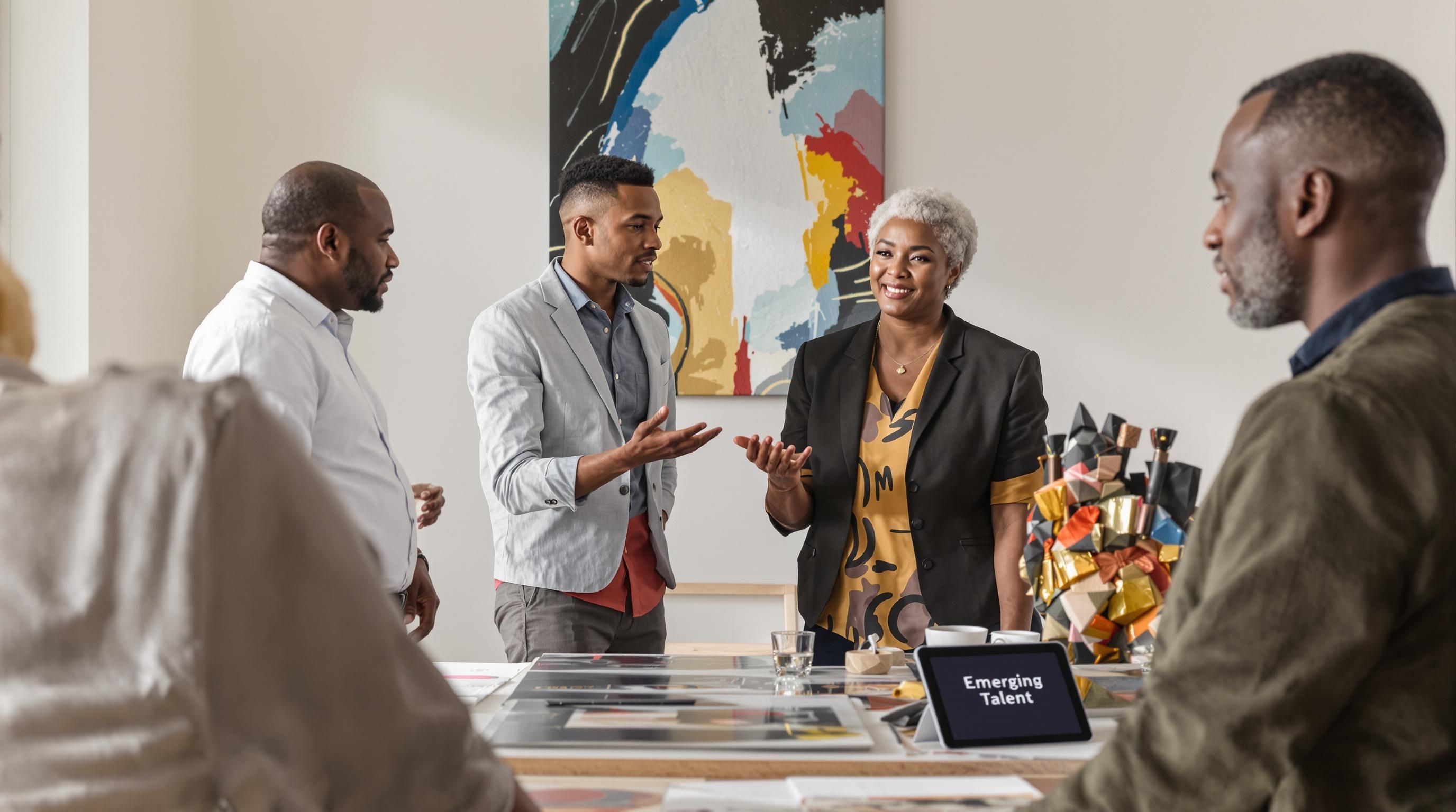 Top Art Competitions in South Africa 2025 for Collectors 39 Art judges reviewing artworks for competition selection