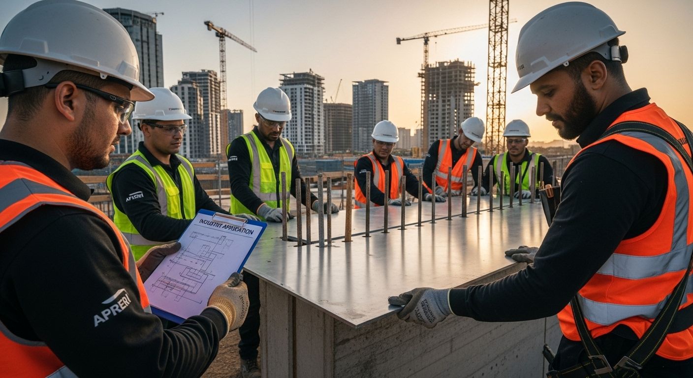 steel plate installation construction