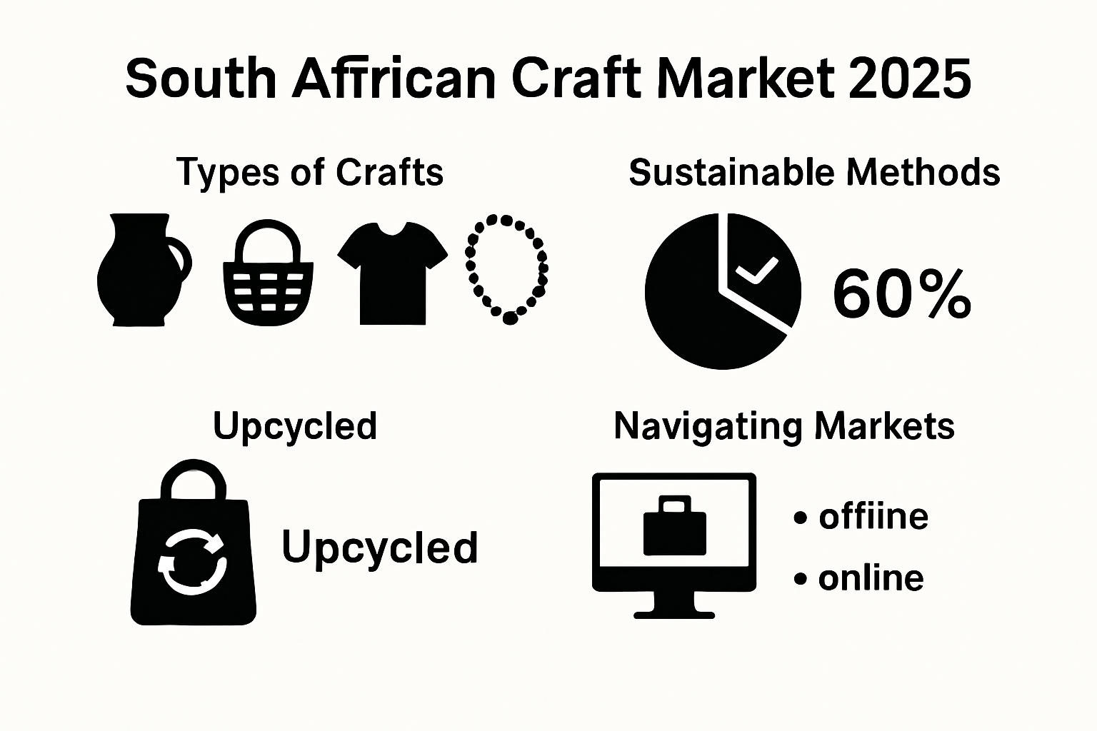 Visual map of 2025 South African craft market trends and routes
