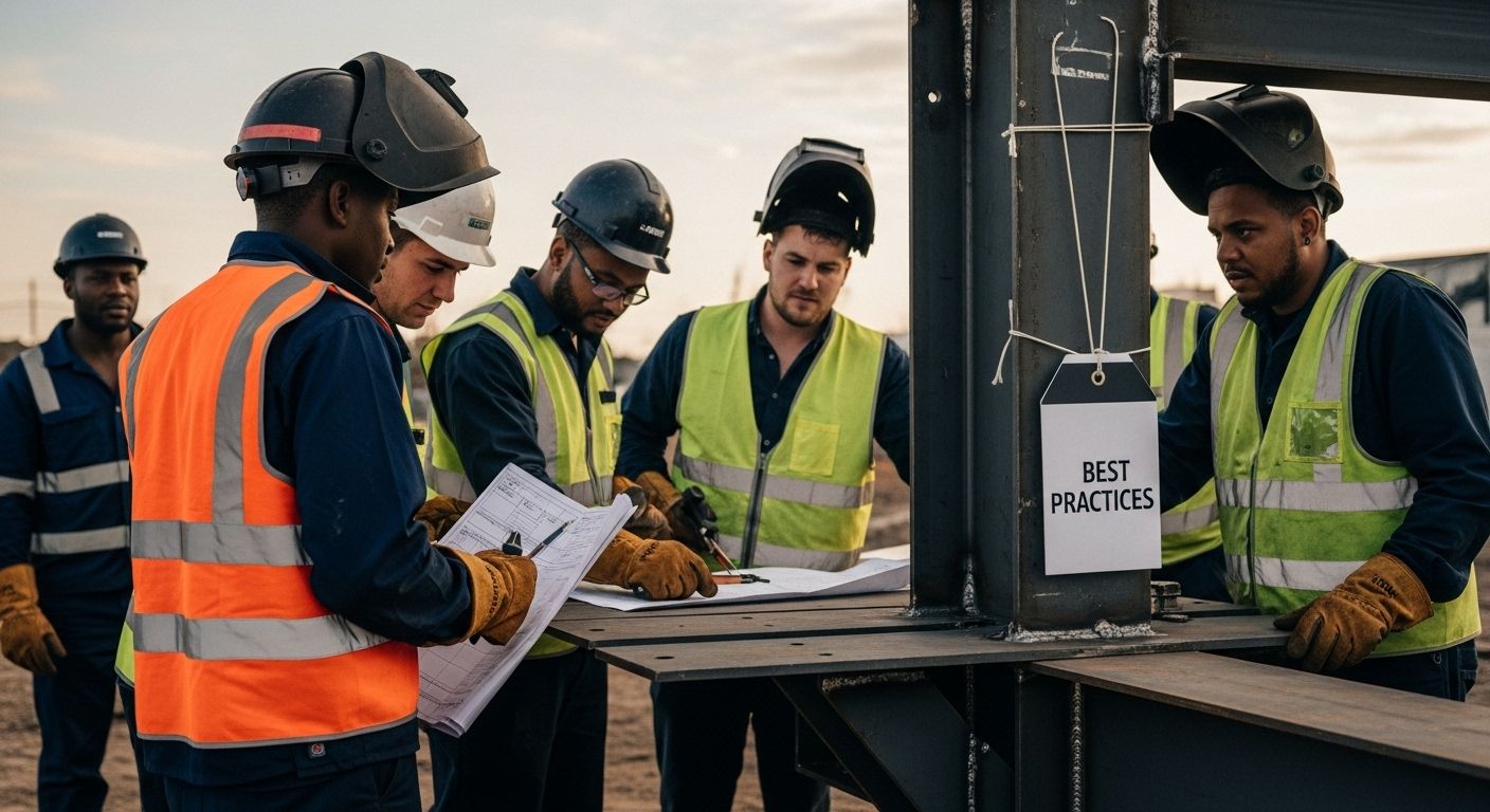steel plate installation teamwork