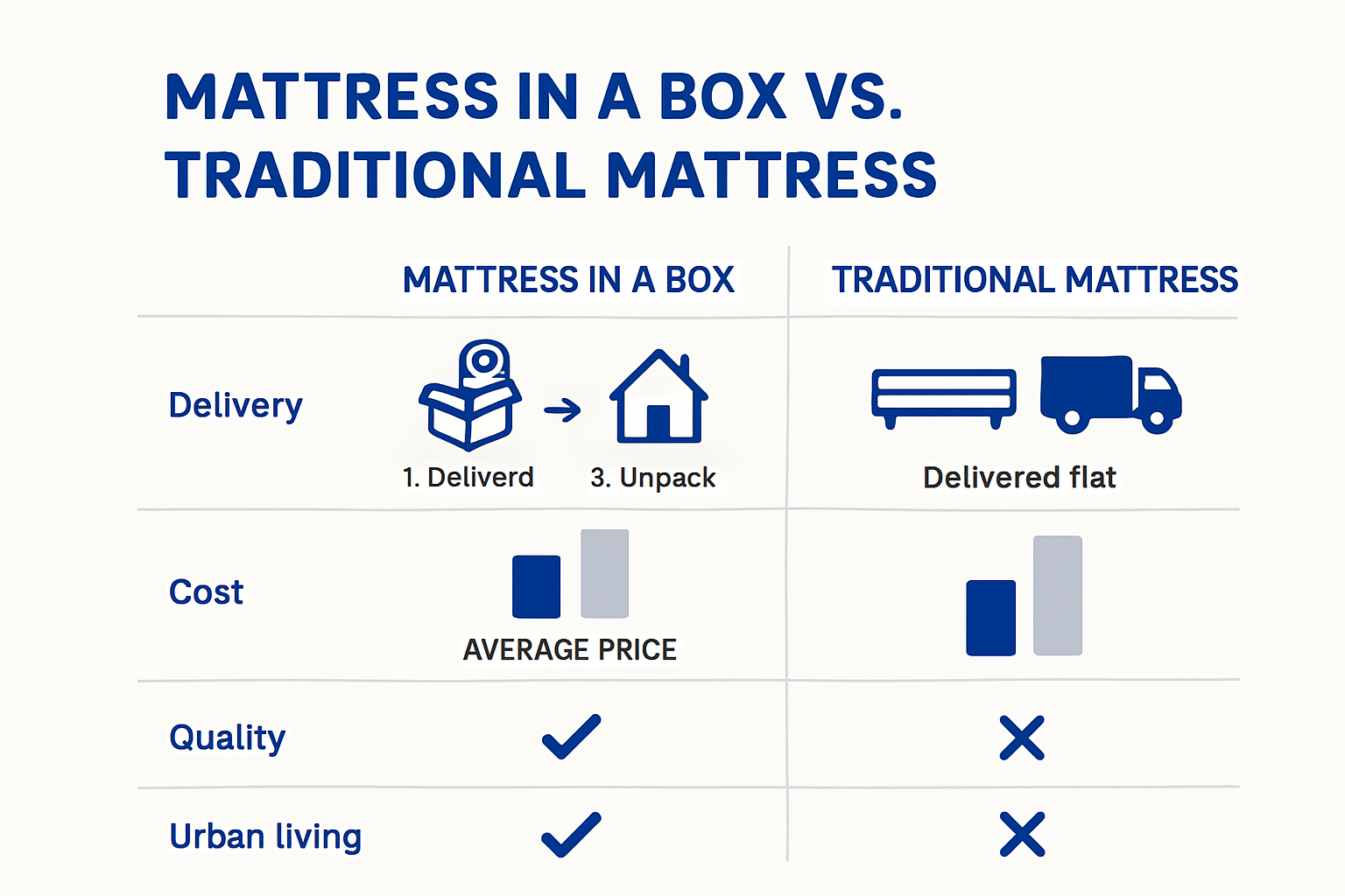 Comparison of mattress in a box vs traditional mattresses