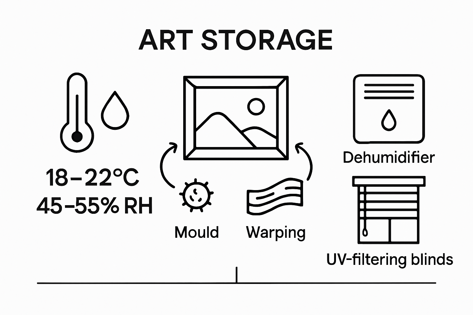 Infographic about artwork storage environment
