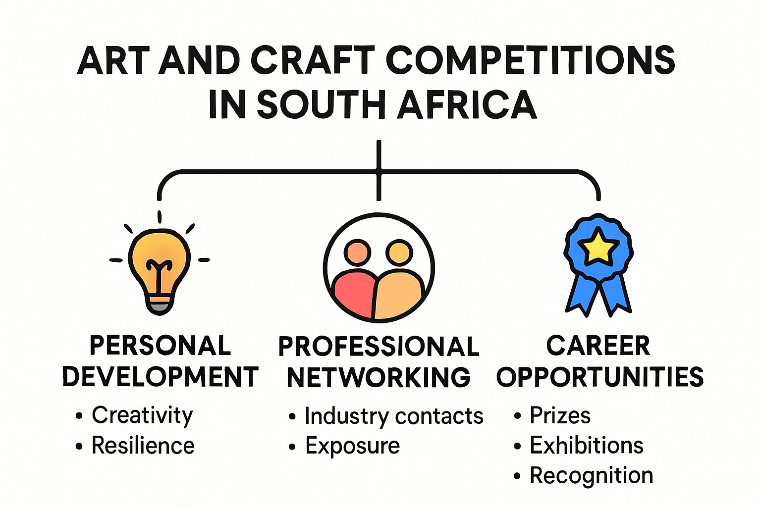 Infographic showing benefits of art competitions in South Africa