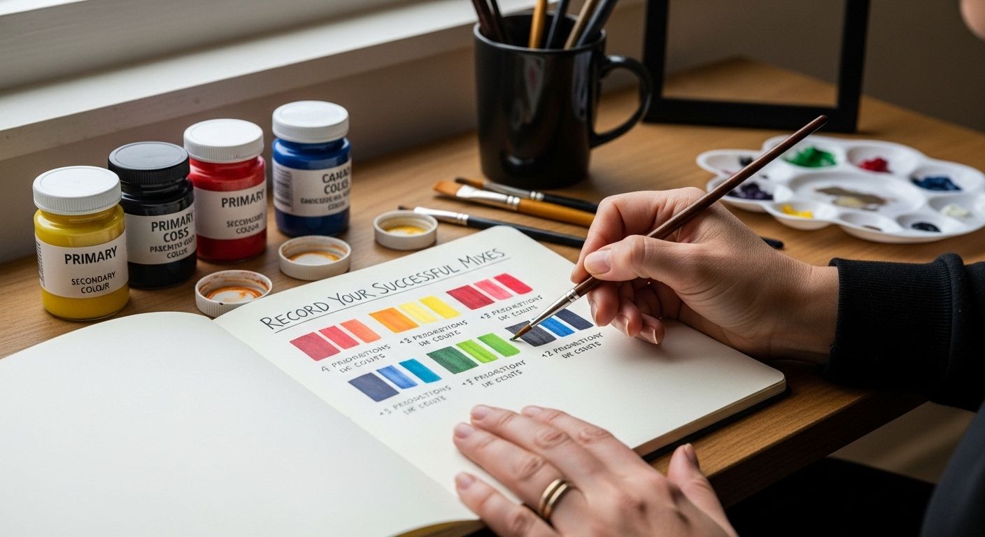 color mixing journal process