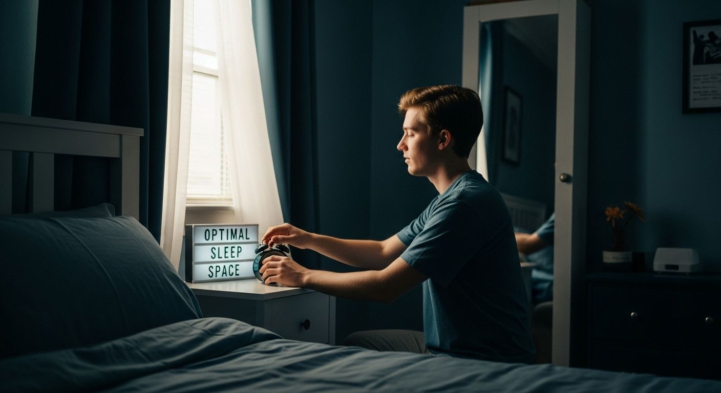 bedroom setup relaxing sleep
