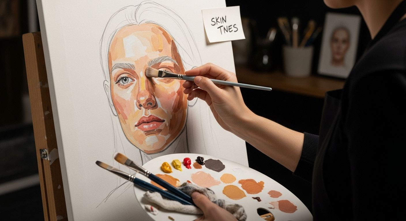 skin tone layering portrait