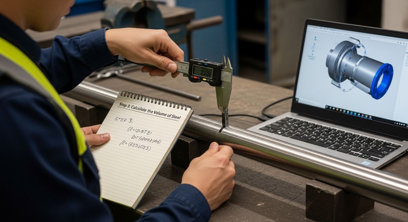 steel volume measurement process