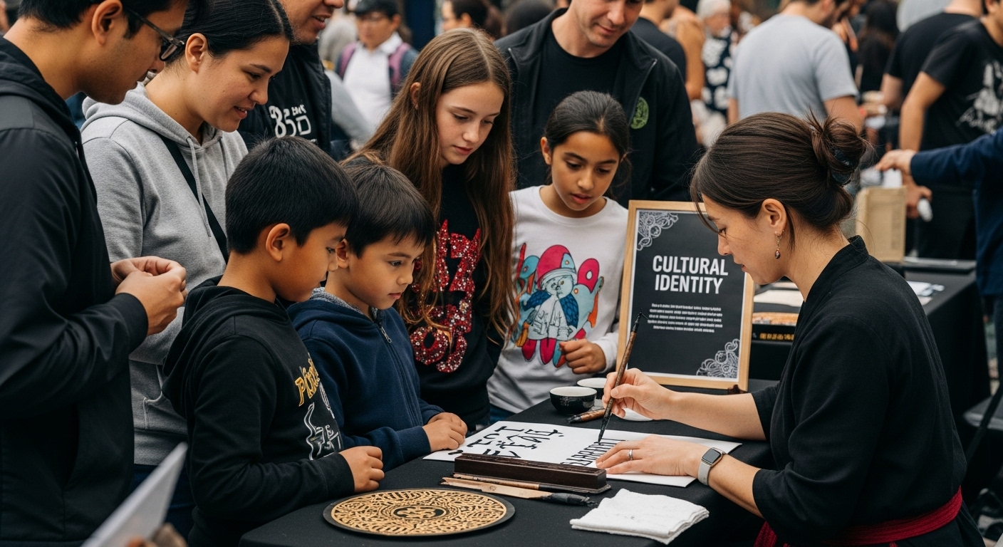 calligraphy demonstration community