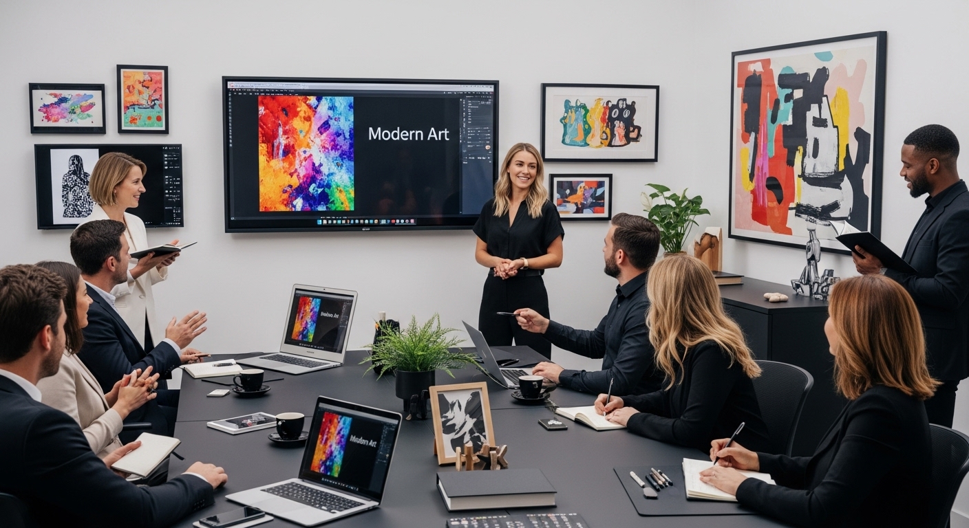 digital art presentation workspace