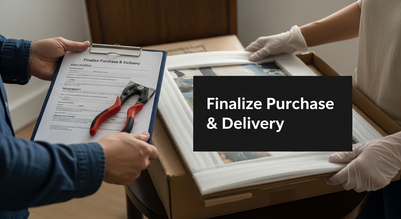 art delivery unpacking