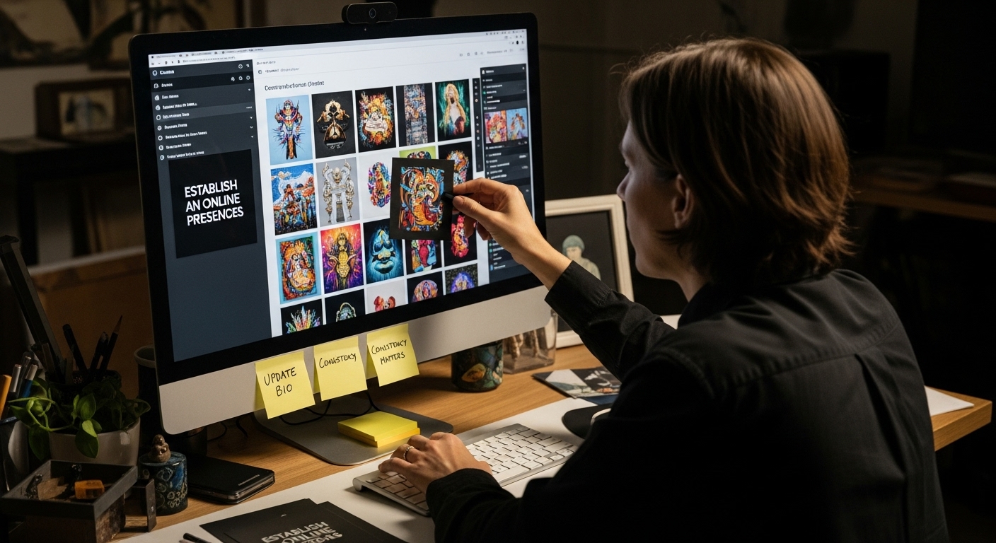 digital art portfolio building