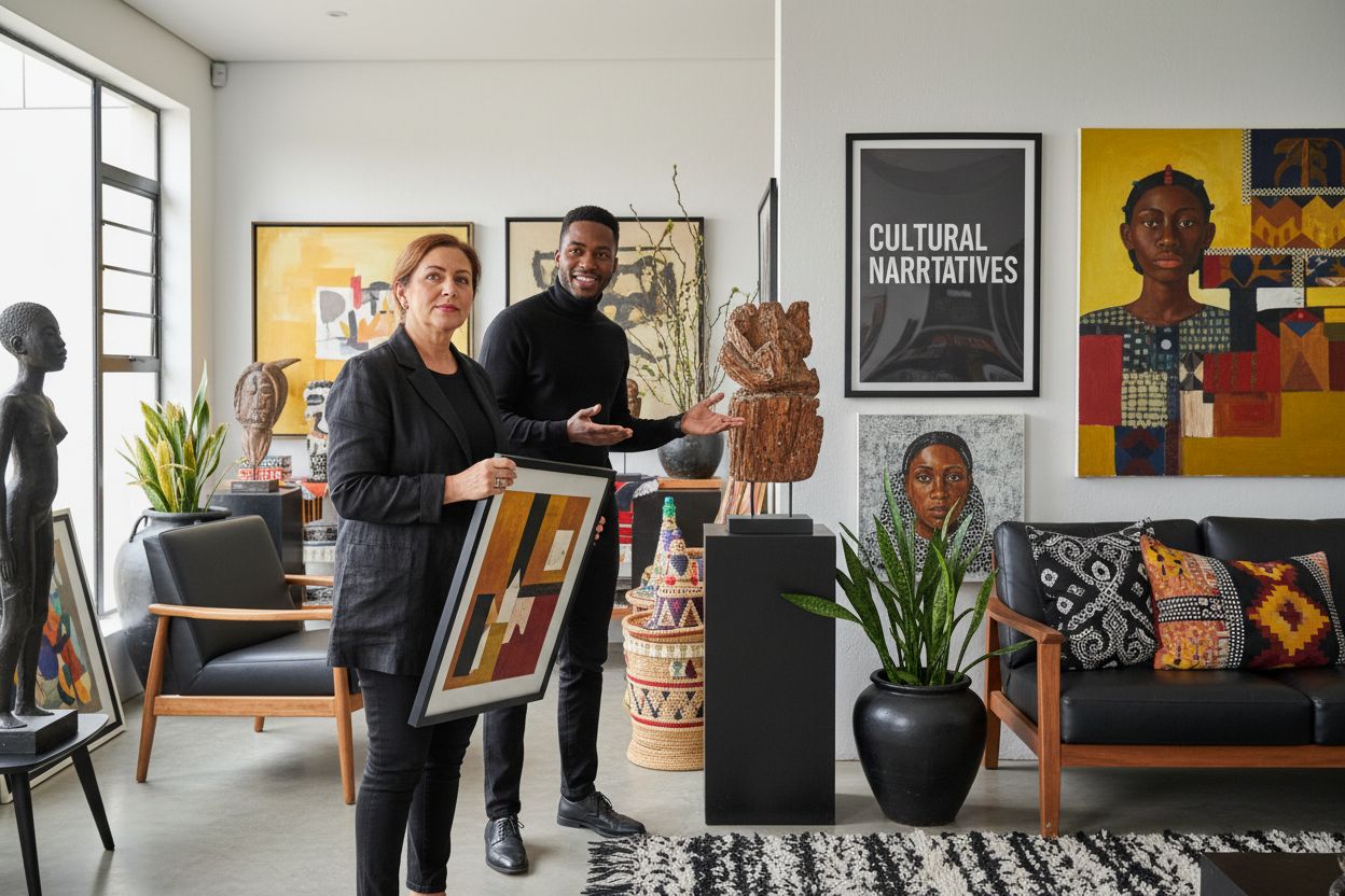 art collection interior