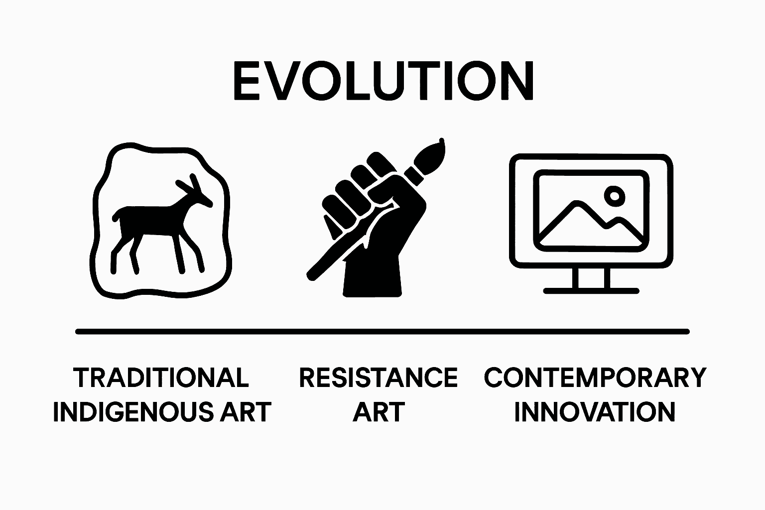 Three core South African art movements visual diagram