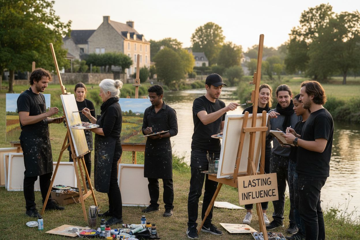 modern artists painting outdoor