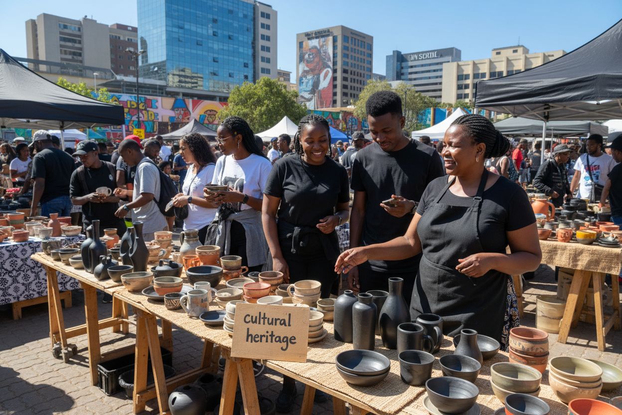 modern African pottery market