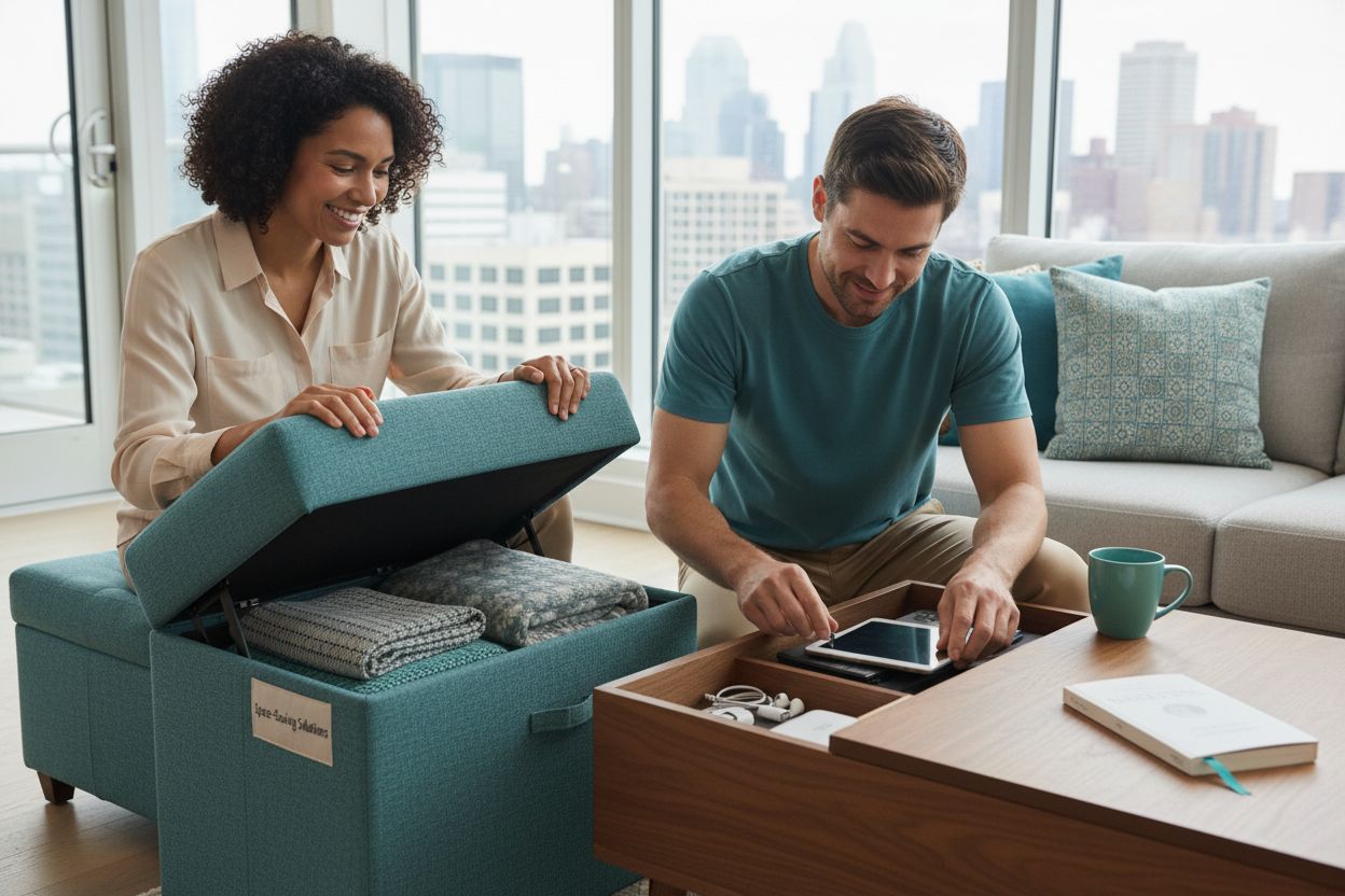 space-saving hidden storage apartment