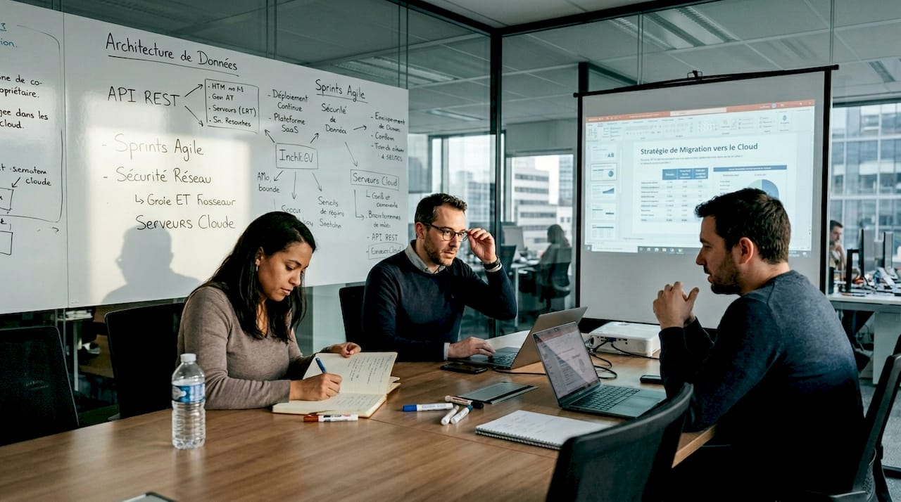 Réunion agile de l’équipe IT