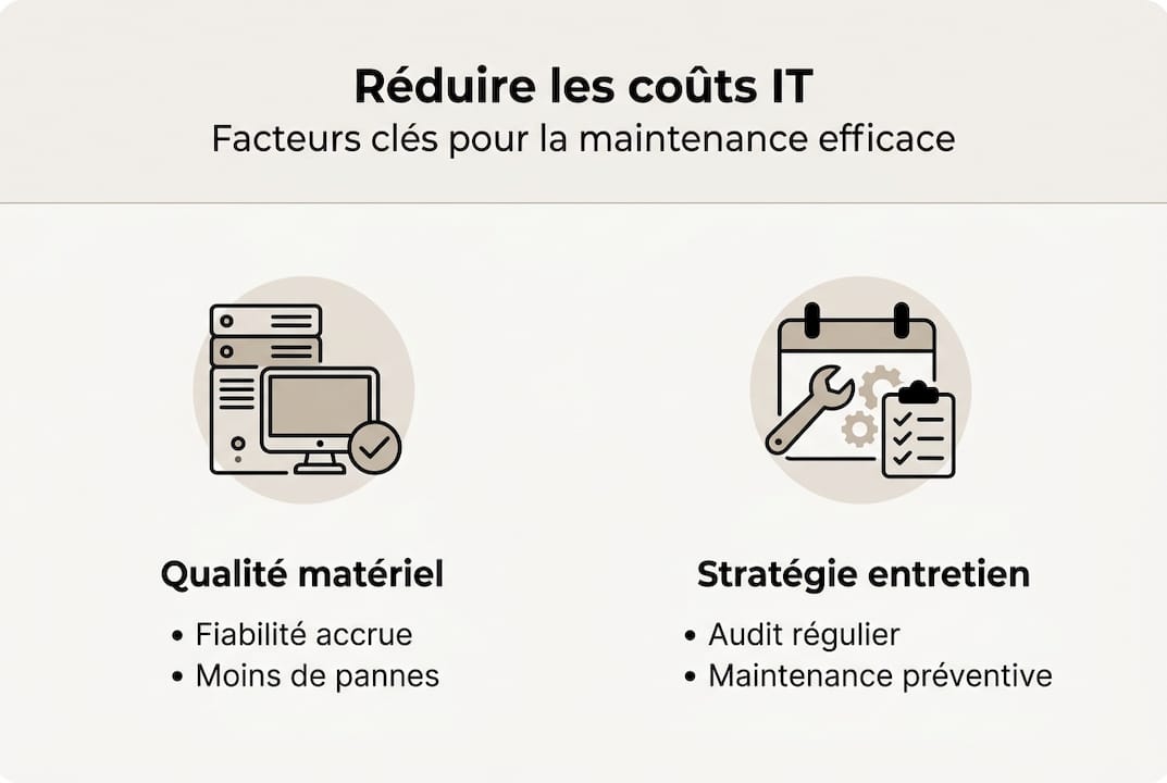 Infographie : optimiser les coûts de maintenance tout en garantissant la qualité des services IT