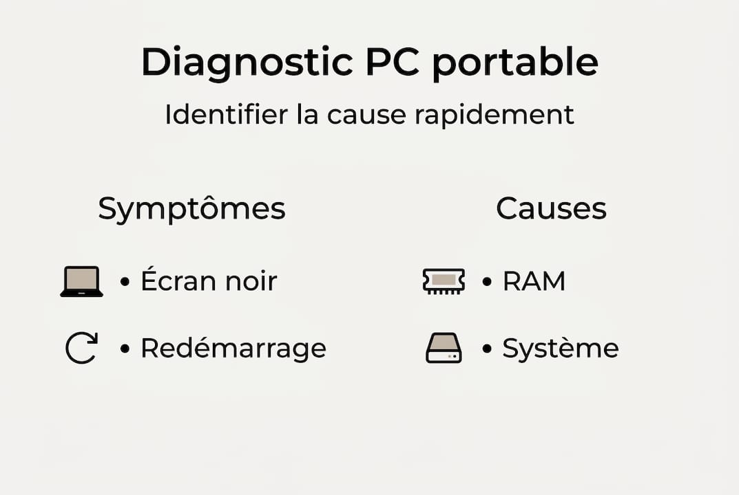 Infographie : comprendre les pannes d’ordinateur portable – causes et signes à surveiller