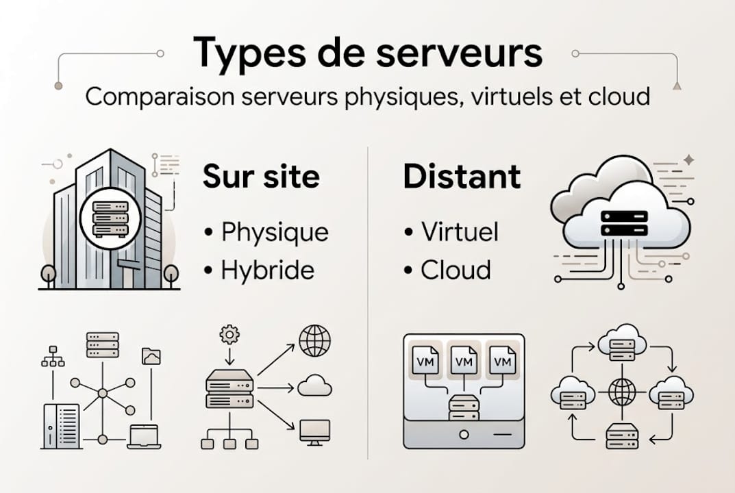 Infographie : panorama des différents types de serveurs informatiques