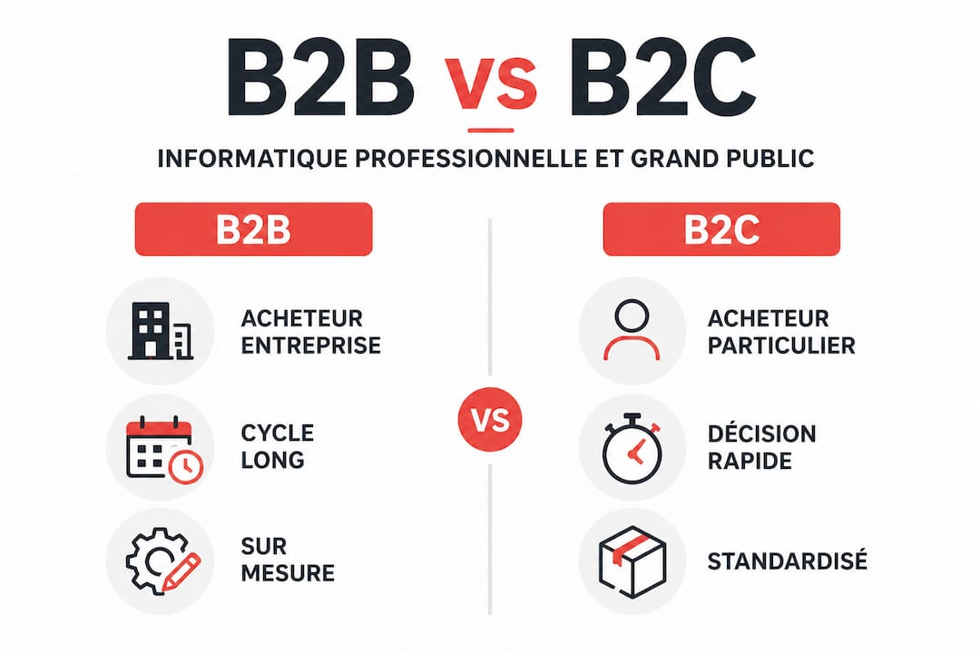 Infographie : quelles différences entre l’informatique B2B et B2C ?