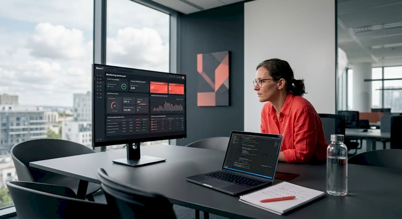 Le responsable informatique garde un œil attentif sur le tableau de bord de conformité afin de s’assurer que tout est en règle.