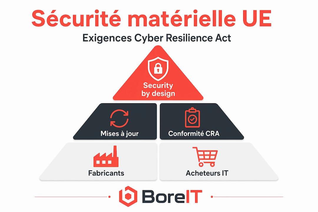 Schéma hiérarchique des exigences de sécurité pour le matériel informatique