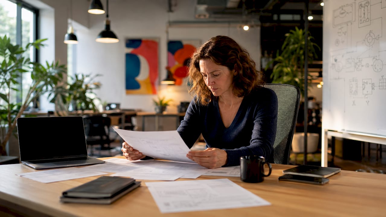 Des mains tapent sur un clavier, entourées de documents techniques d’API sur un bureau de travail.