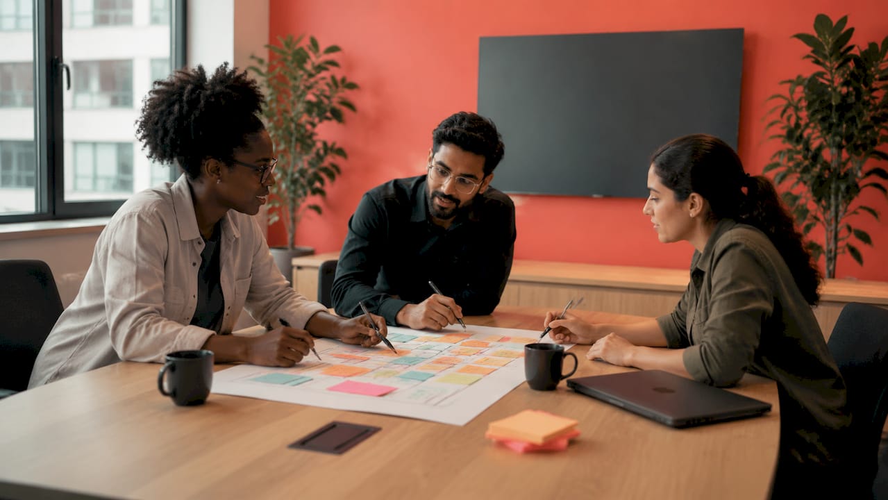 L’équipe échange autour des cinq grands axes d’innovation dans la distribution IT.