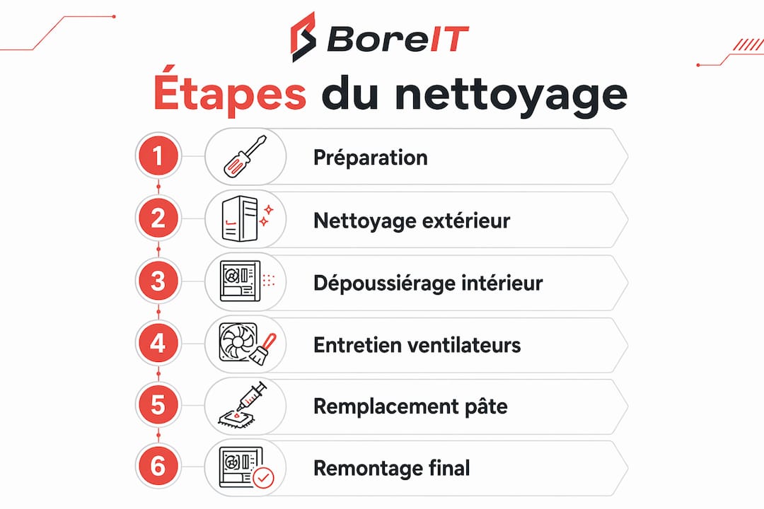 Découvrez en image les différentes étapes d’un nettoyage informatique réussi