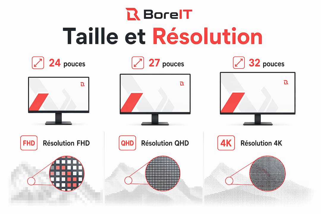 Infographie : comment choisir la taille et la résolution idéales pour votre écran, étape par étape