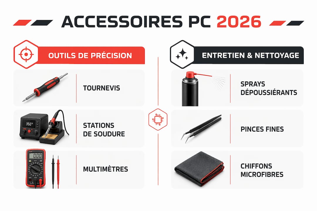 Infographie : panorama des principales catégories d’accessoires PC