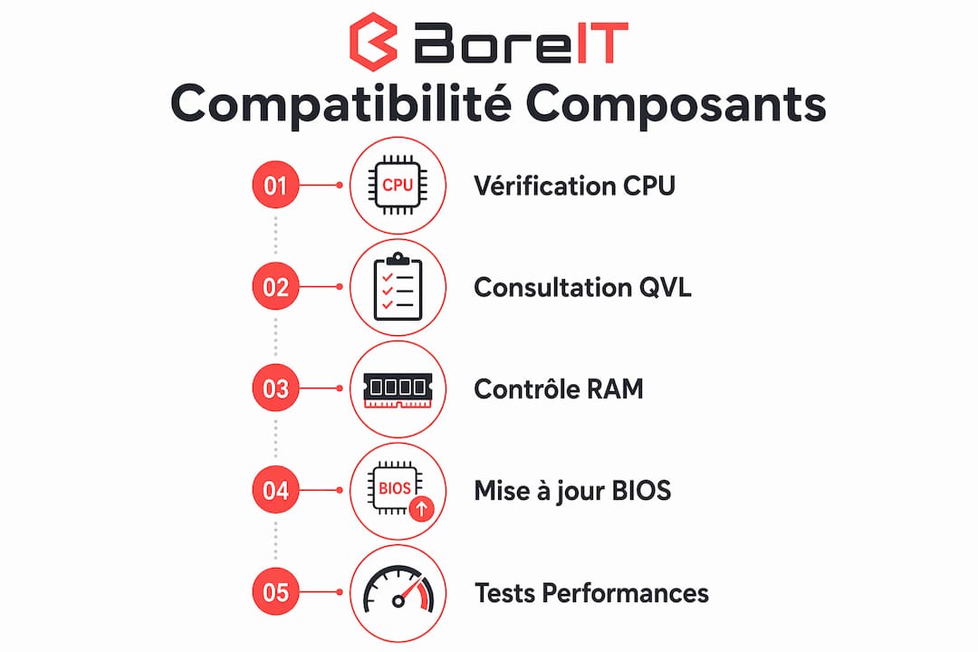 Panorama visuel des compatibilités entre composants informatiques pour les PME