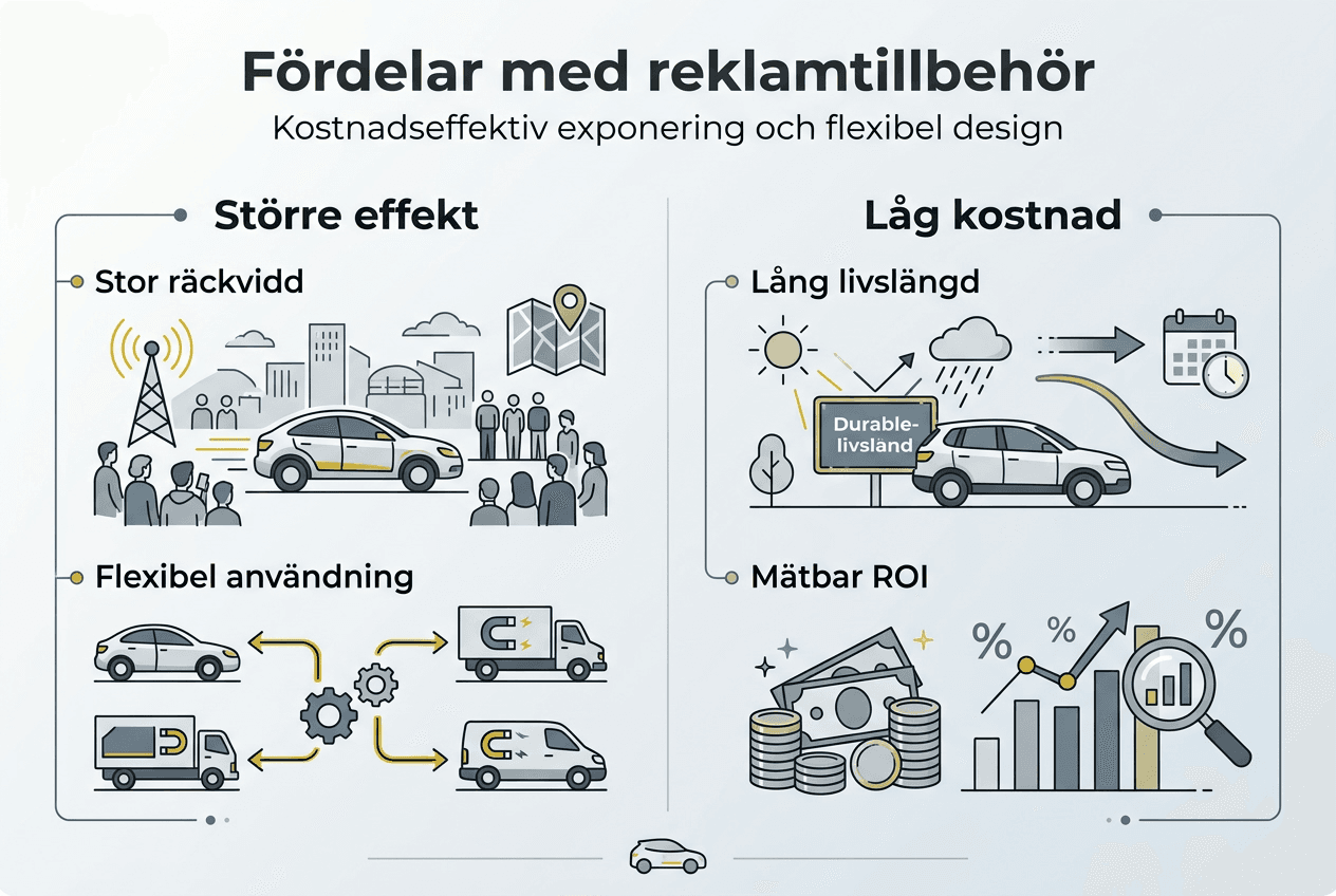 Grafisk översikt: Så kan reklamprodukter och dekaler för fordon stärka ditt varumärke