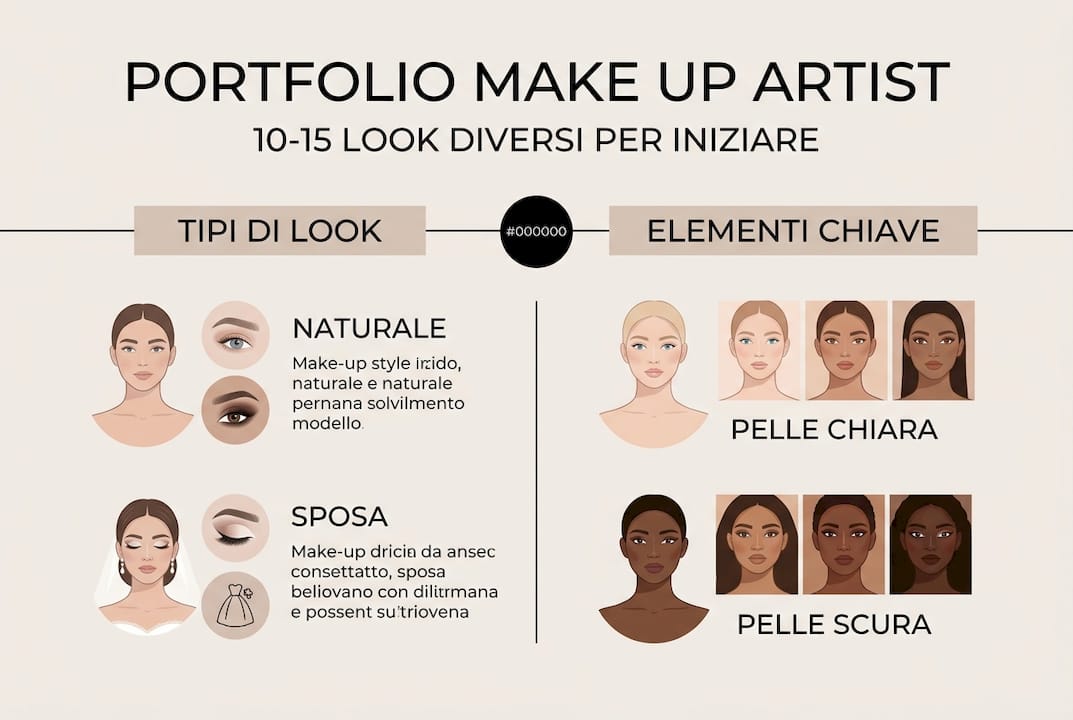 Infografica: cosa non può mancare nel portfolio di una make up artist