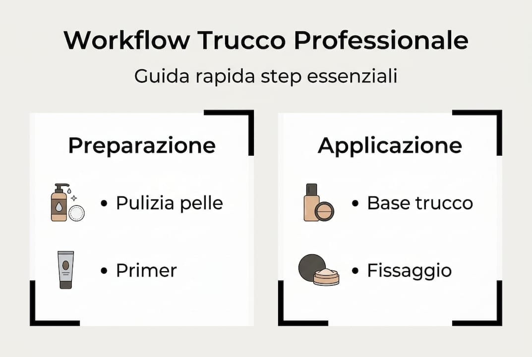 Infografica: tutte le fasi fondamentali del make-up