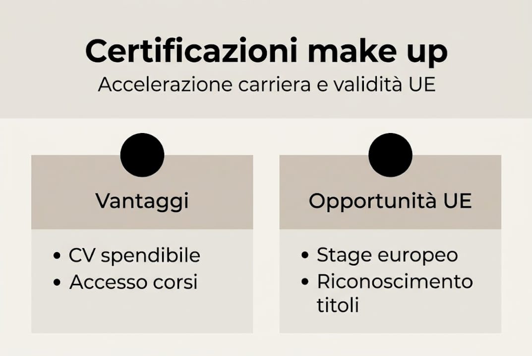Infografica: certificazioni nel make up e nuove prospettive professionali