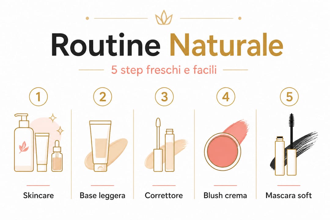 Guida illustrata ai 5 step per un make-up naturale