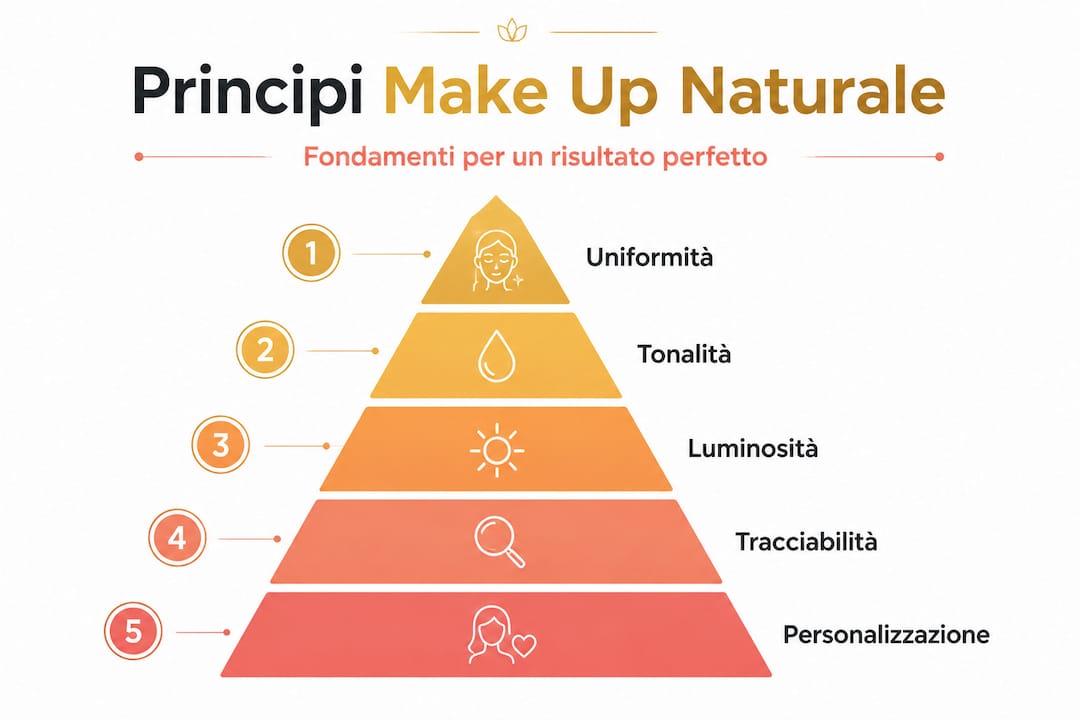 Infografica: le regole d’oro per un trucco effetto naturale