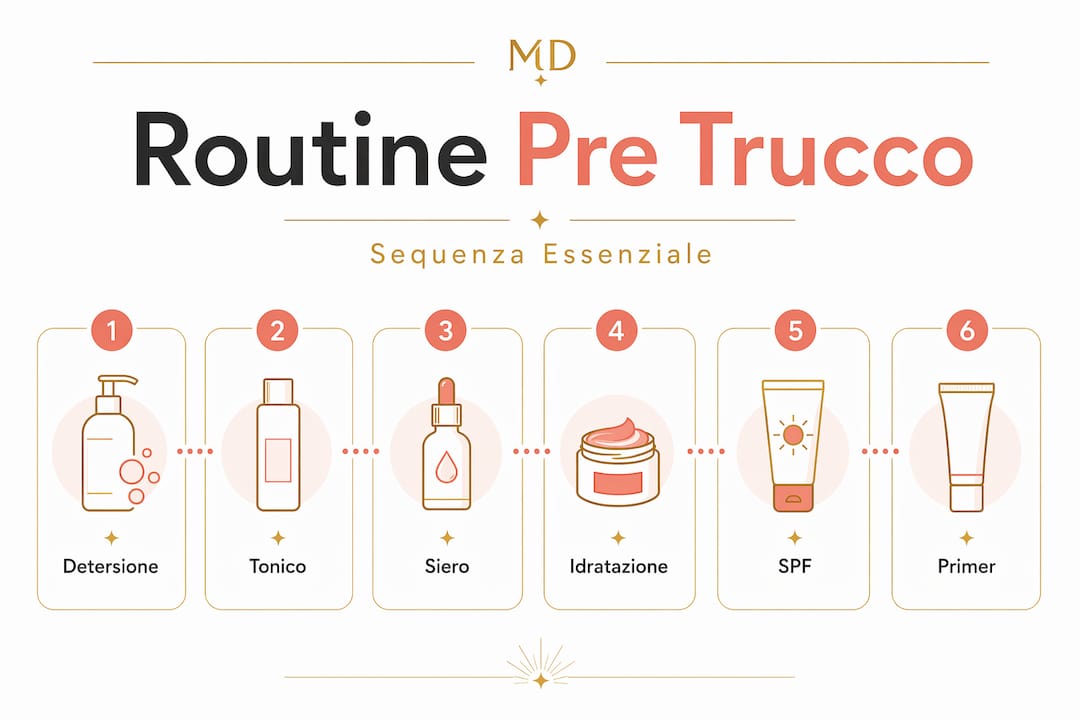 Guida illustrata ai diversi step della skincare quotidiana