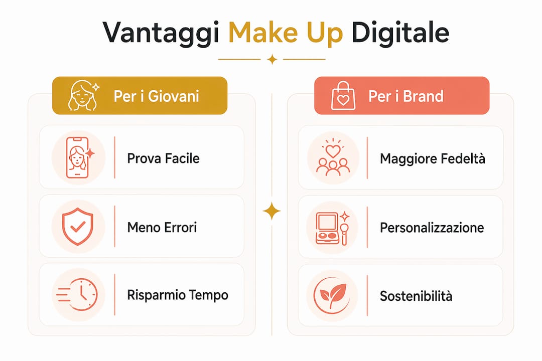 Infografica: tutti i benefici del make up digitale per ragazzi e aziende