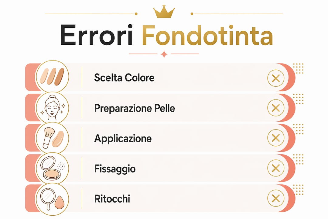 Infografica: gli errori più frequenti nell’applicazione del fondotinta