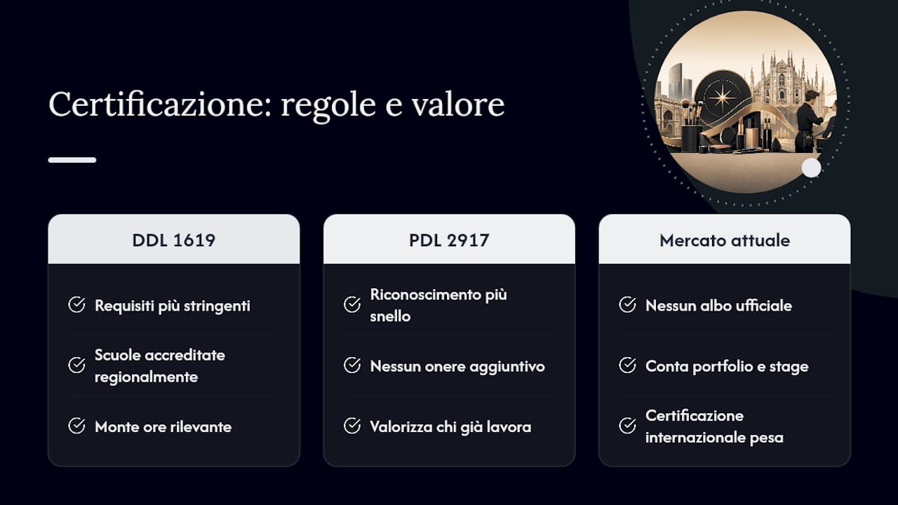 Che certificazione rilasciano questi corsi e quanto conta nel settore — overview diagram